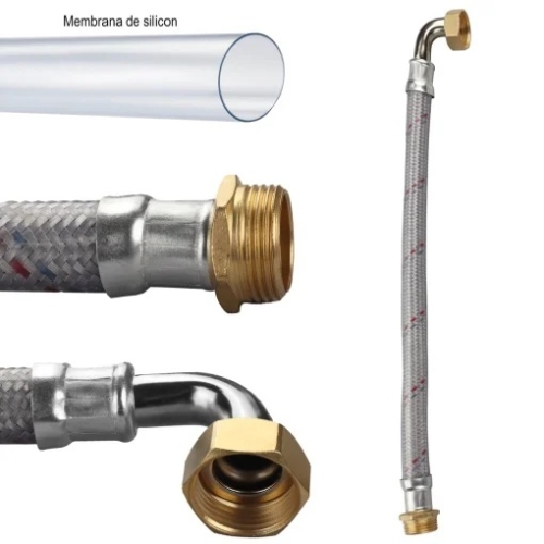 Racord cu husa PVC presiune antivibrant pentru hidrofor 1in, lungime 60 cm ELEFANT EH-60