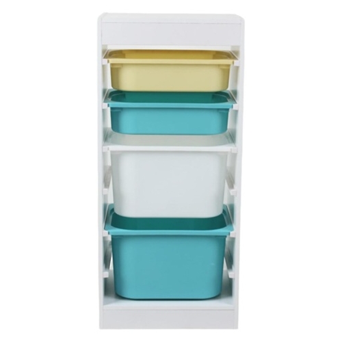 Raft depozitare cu 4 cosuri colorate, U-Grow