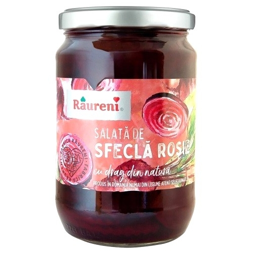 Salata sfecla rosie in otet, 680g, Raureni