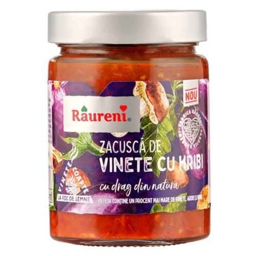 Zacusca de vinete cu Hribi, 320g Raureni