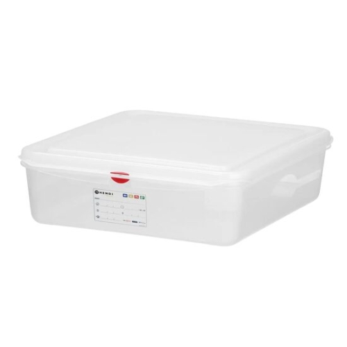 Recipient GN 1/1 din polipropilena, 28L, Transparent, 530x325x(H)200mm, Dreptunghiular