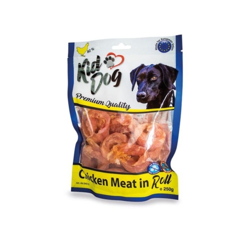 KidDog Recompense Pentru Caini, Inele Din Piept De Pui, 250 g, A04512