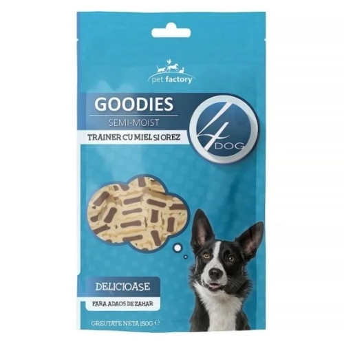 Recompense caini, cu miel si orez, 150 g,  4DOG Trainer