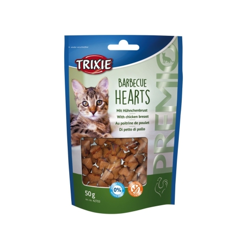 Trixie Recompense Pentru Pisici, Premio, Inimoare Barbecue Cu Pui, 50 g 42703