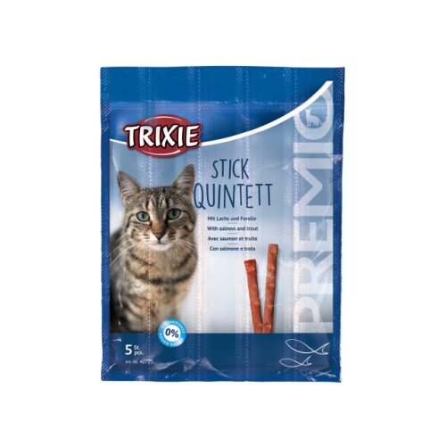 Recompense Pentru Pisici, Premio Stick Quintett, Somon Si Pastrav, 5 x 5 g, 42725