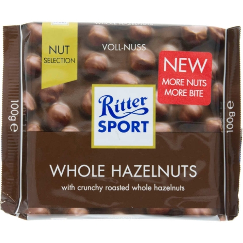 Ritter Sport Ciocolata cu alune intregi, 100g