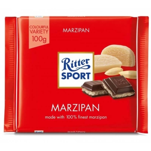 Ritter Sport Ciocolata cu martipan, 100g