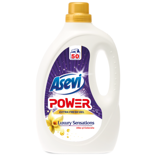 Detergent lichid pentru rufe Power Luxury 50 spalari, 2.5 L - Asevi