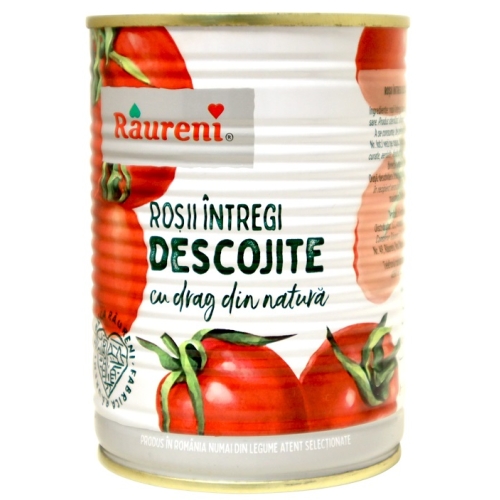 Rosii depelate intregi, 380 g, Raureni Conserve Raureni