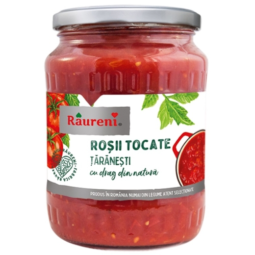 Rosii tocate taranesti, 700g, Raureni	