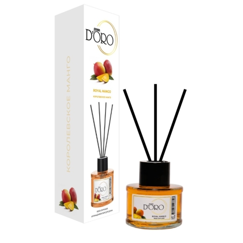 Odorizant camera cu betisoare aroma de Mango, 55 ml, gamma D'ORO