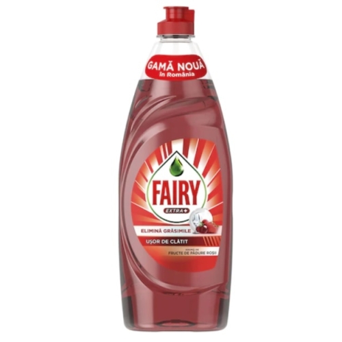 Fairy Detergent lichid de vase Fructe de padure rosii, 650 ml