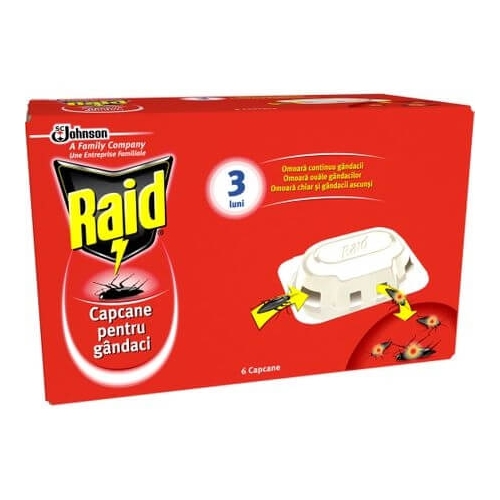 Raid Capcane pentru gandaci, 6 capcanepe grupdzc.ro✅. Descopera gama copleta de produse la oferte speciale✅!