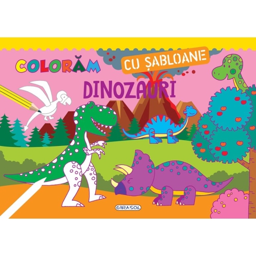 Coloram cu sabloane. Dinozauri