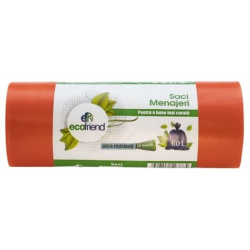 Saci menajeri EcoFriend, 60 litri,15 buc/rola