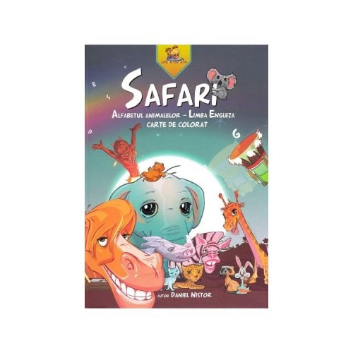 Safari. Alfabetul animalelor. Limba Engleza. Carte de colorat - Daniel Nistor
