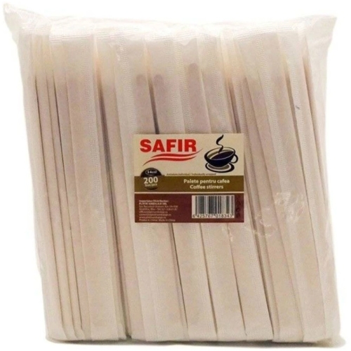 SAFIR PALETE CAFEA LEMN 200 BUC/SET