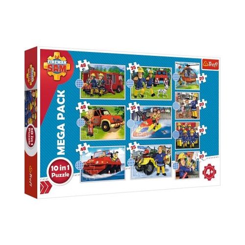 Puzzle 10in1 salvarile pompierului Sam
