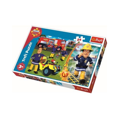 Puzzle bravul Pompier Sam 24 de piese, Trefl