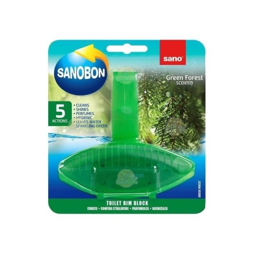 Sano Odorizant solid toaleta SanoBon Green Forest 5 in1, 55 g