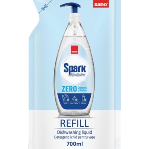 Detergent Vase Sano Spark Zero Rezerva 700 ml