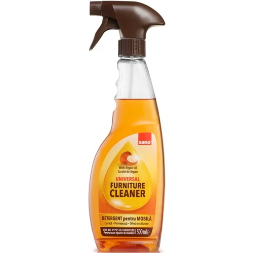 Detergent pentru mobila cu pulverizator Sano, ulei de argan, 500 ml