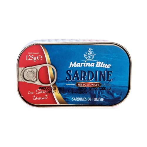 Marina Blue Sardine in sos tomat, 125 g