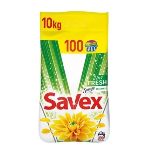 Detergent pudra automat 2 in 1 Fresh Semana, 100 spalari, 10kg, Savex