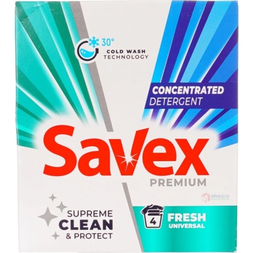 Detergent pudra Premium Fresh, 4 spalari, 320 g, Savex