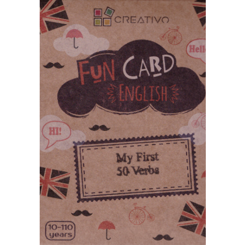 Fun card English. My First 50 Verbs, editura Creativo. Auxiliare scolare si materiale didactice in engleza