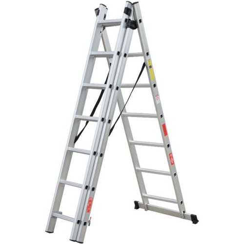 Scara combinata din aluminiu 3X7 trepte MESTERINO TOOLS MTJL207-3X7, 4.25 metri, greutate maxima 150 kg