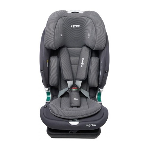 Scaun auto I-size U-Grow Goldfix Plus, isofix, 76-150 cm (9-36 kg), boxa bluetooth, gri