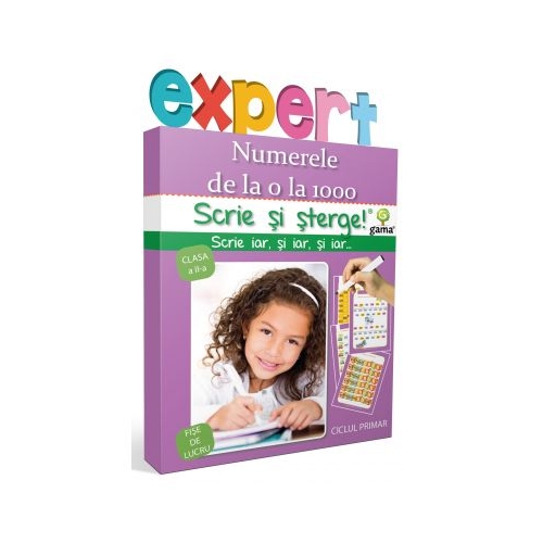 Scrie si sterge! Expert Matematica clasa a II-a. Numerele de la 0 la 1000