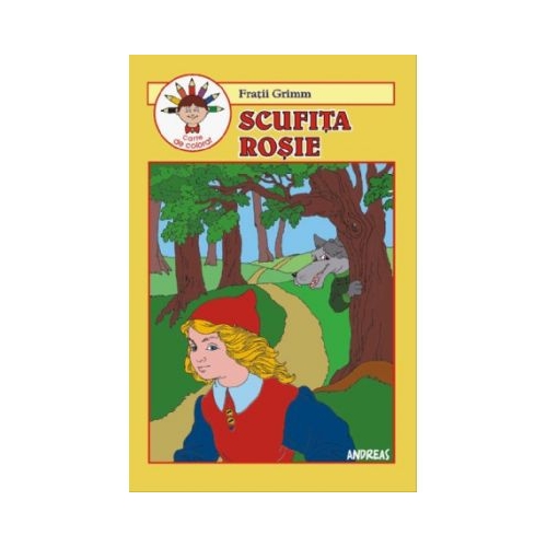 Scufita rosie - carte de colorat, editura Andreas