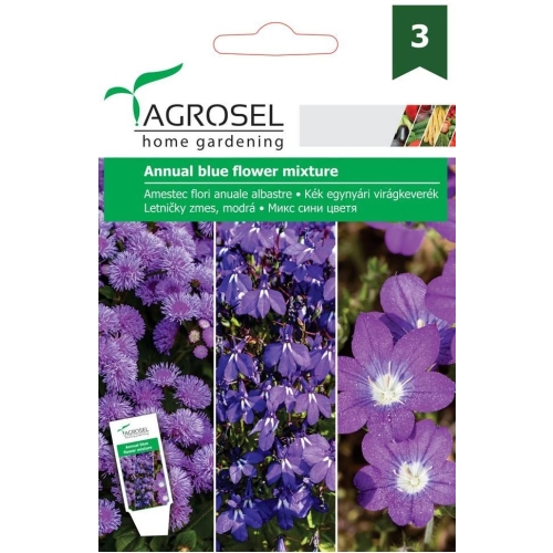 Seminte Amestec flori anuale albastre, 2.5 g, Agrosel