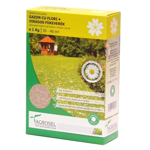Seminte de gazon cu flori, 1 kg, Agrosel