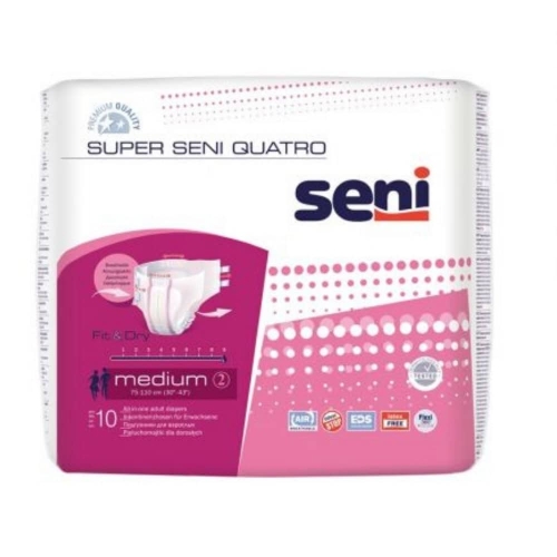 Scutece Super Seni Quatro, M, 10 bucati