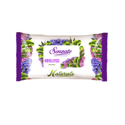 Servetele umede Liliac&Olive 40 buc, Senzate