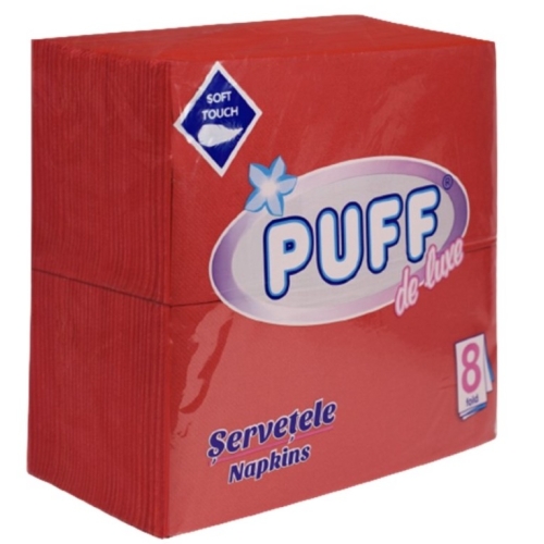 Servetele de masa rosu 38x38 cm 70 buc, Puff de luxe