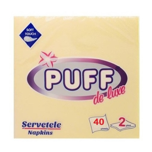 Servetele de masa crem 33x33 cm 40 buc, Puff de luxe