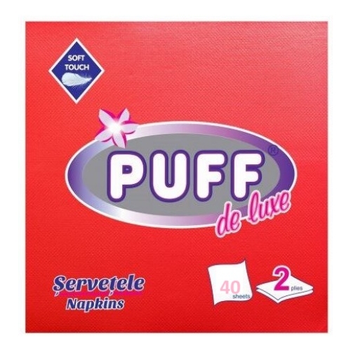 Servetele de masa rosu 33x33 cm, 40 buc, Puff de luxe