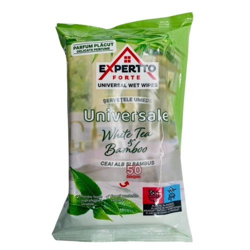 Servetele umede White Tea & Bamboo, 50 buc Expertto