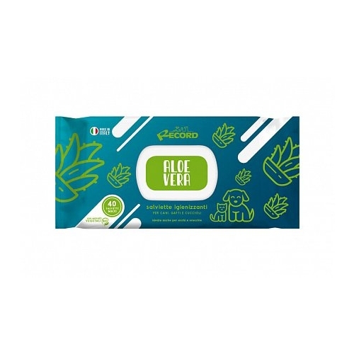 Servetele-umede-antibacteriene-cu-Aloe-Vera-pentru-caini-si-pisici-40 buc,-Record