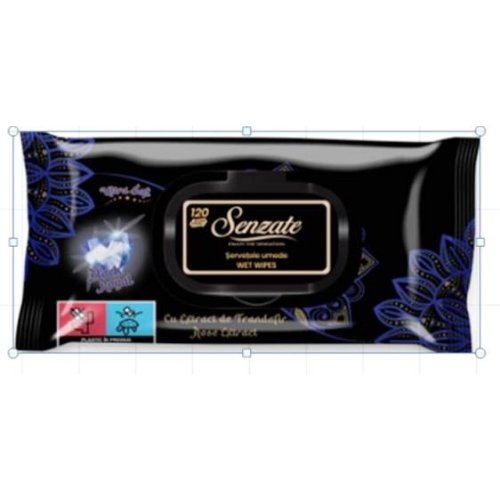 Servetele umede 120 buc. cu capac, Senzate Black Royal
