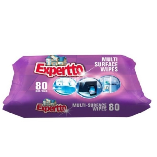 Servetele umede multisuprafete, 80 buc, Expertto. Produse igiena, Solutii curatare suprafete