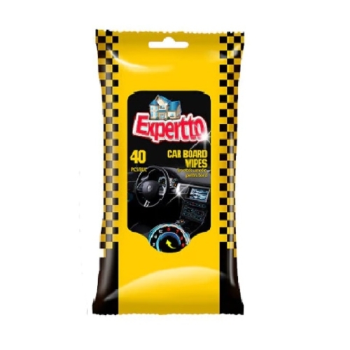Servetele umede pentru bord, 40 buc, Expertto. Produse igiena, Solutii curatare auto