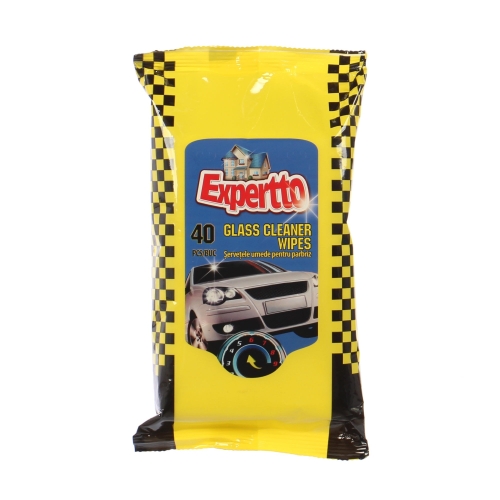 Servetele umede pentru parbriz, 40 buc, Expertto. Produse de Intretinere si cosmetica auto, Solutii curatare auto