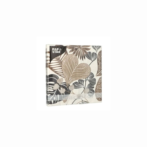 Set 20 servetele, model Silky Fronds, cu 3 straturi