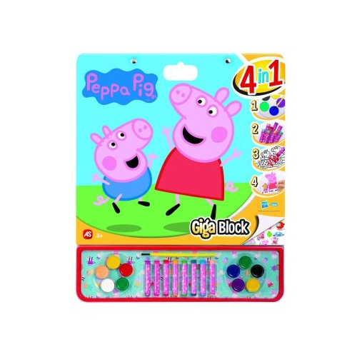 Set Peppa Pig pentru desen Giga Block 4 in 1, As games