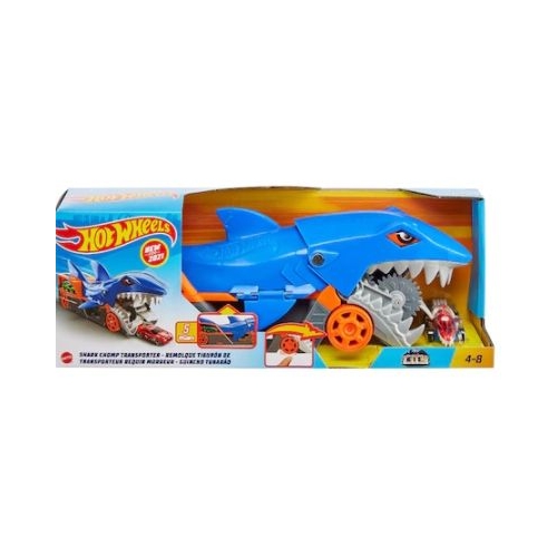 Set de joaca Transportator Rechin, Hot Wheels